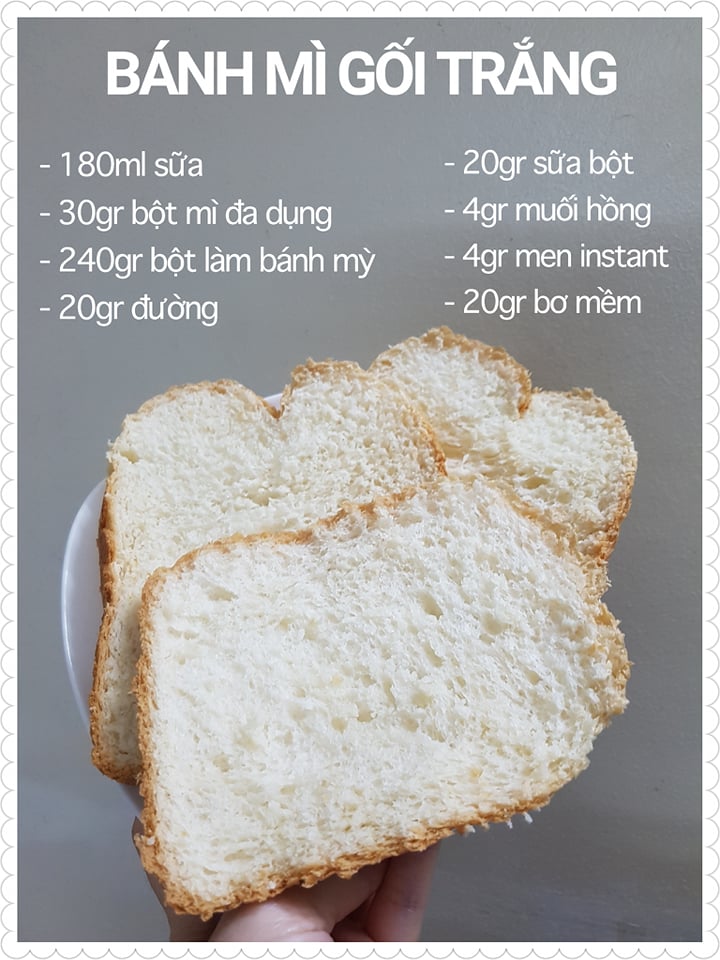 Công thức làm bánh mì gối bằng máy Zojirushi BB-HAQ10