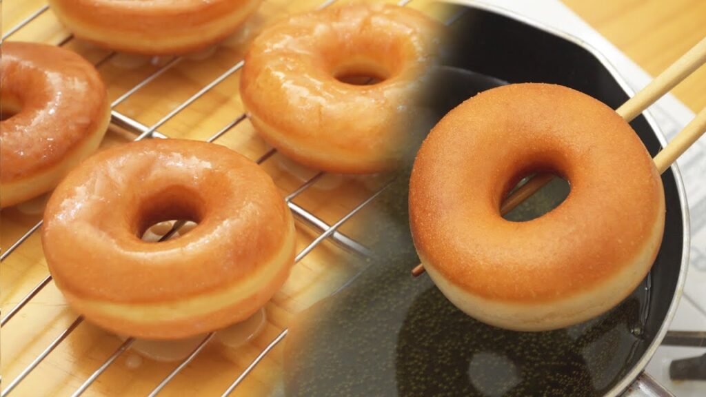 Không Cần Lò] Bánh Donut Phủ Kem Đường - Fluffy Glazed Donuts - Cachlam.Info