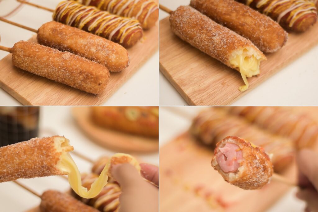 công thức bánh hotdog phô mai Hàn Quốc