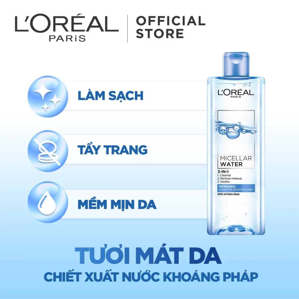 Đánh giá L'Oréal 3 in 1 Refresher
