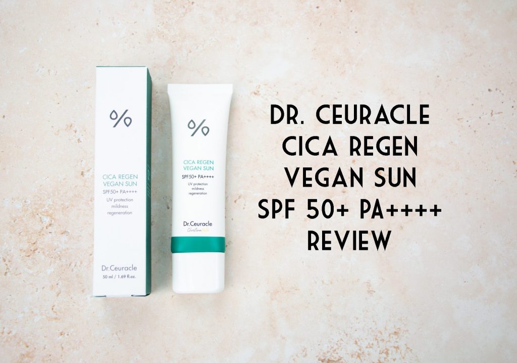 Avis sur Dr Ceuracle Cica Regen Vegan Sun Sunscreen SPF50+ PA++++